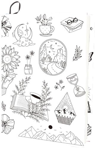 craspire Dehnbarer Buchumschlag Mit Pflanzen Schmetterlingsblume Waschbar Wiederverwendbar Großer Buchschutz Aus Nylon Und Polyester 9.4x15.7 Zoll Elastische Notizbuchumschläge Geeignet