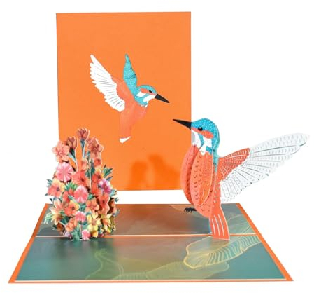 3D-Pop-Up-Kolibri-Geburtstagskarte mit Umschlag, Tier-Grußkarten, handgefertigtes Geschenk, Muttertag, Jahrestag für Ehefrau, Frauen, Mutter