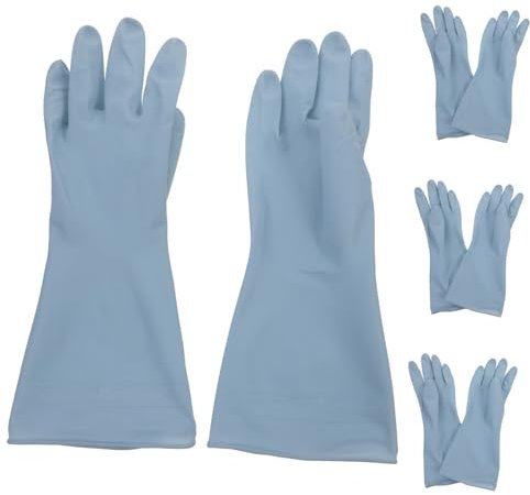 MOLUCKFU 4paare Wasserdichte Reinigungshandschuhe Für Haushalt Langlebige Gummihandschuhe Für Geschirrspülen Haushalt Und Gartenarbeit s Bequem Und Wiederverwendbar