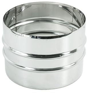 ALLINOX Manicotto Maschio/Maschio In Acciaio INOX Raccordo M/M Per Tubi Canna Fumaria Stufa o Camico (DN 100)
