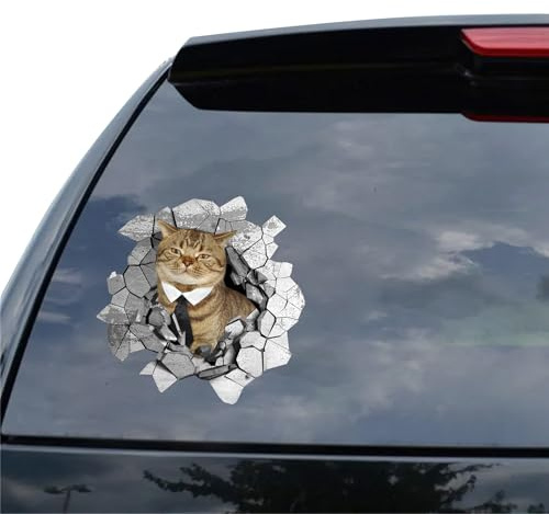 Progetta i Tuoi Adesivi per Auto, Adesivi in Vinile Personalizzati per Finestrini Auto, Adesivi Realistici Personalizzati per Cani - Resistenti allo Sbiadimento e alle Intemperie - 7 Misure