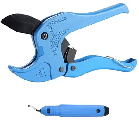 Rohrabschneider Set 0-42 mm, Robust und Einfach zu Bedienen, Rohrschneider, Vielseitige Einsatzmöglichkeiten, Rohrschneider Kunststoff, für Edelstahl, Plastik, Kupferrohr, Aluminium (Blau)