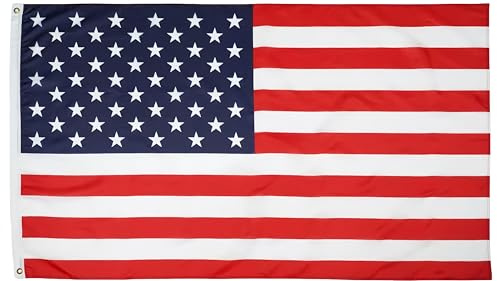 XXL Groß 240 x 150 cm Bandiera American USA Nationalflagge Banner America Polyester mit Messingperlen United States Flag UV-beständig Für Fußball, Festivals, Parade, Party Dekorationen