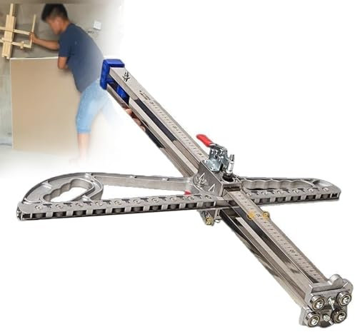 Taglierina for cartongesso, utensile da taglio for legno, professionale, risparmio di manodopera, costruzione stabile, pieghevole con scala e posizionamento bifacciale