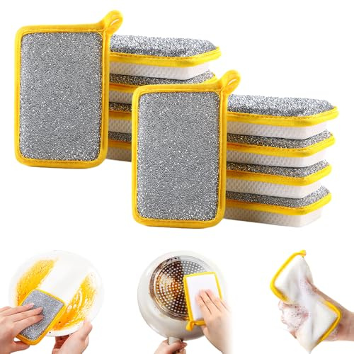 Cleaning Cloths, 2025 New Reusable Metal Scourer, Wire Wool for Cleaning, Kitchen Dishcloths, Multifunctional Dish Cloths, for Cookware, Sinks, and Stove Tops (10 pcs) (10 pcs)