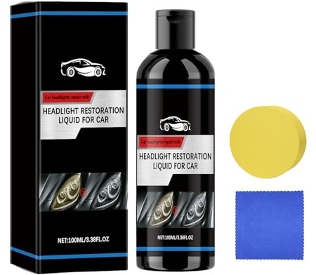 KOAHDE Car Nano Repairing Spray,Lamp Restoration Liquid,Headlights Stain Remover & Polishing Paste,Car Headlight Repair Polish Fluid,Headlight Cleaner Spray