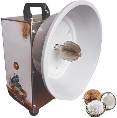 Electric Coconut Processing Machine, Vertical Coconut Scraper Grater with Blade Dust Cover, 3 Speeds Adjustable, Coconut Meat Removal Tool with Non-Slip Handles and Feet, for Bakery, Dessert Shop