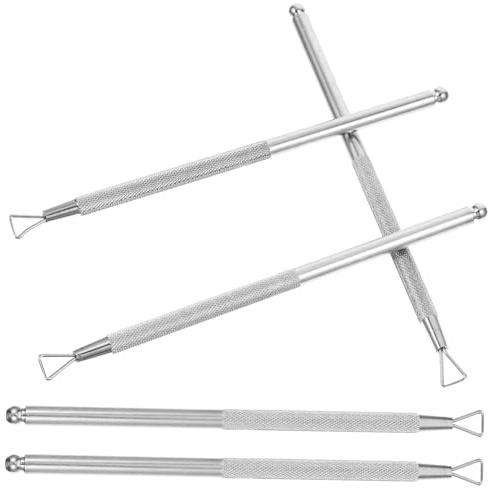 GANAZONO 5 piezas Removedores de Cutículas de Acero Inoxidable para Manicura Peeler Preciso y Duradero Herramienta Profesional para Eliminar Piel Muerta Salones y Uso Doméstico