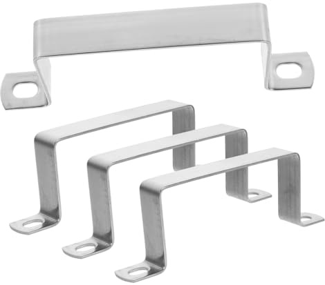 SAFIGLE 4 pezzi Morsetti Quadrati in Acciaio Inossidabile Staffe U Resistenti alla Ruggine Supporti Tubolari Stabili Antivento per Tubo Quadrato Clip Morsetto Fisso per Uso Interno ed