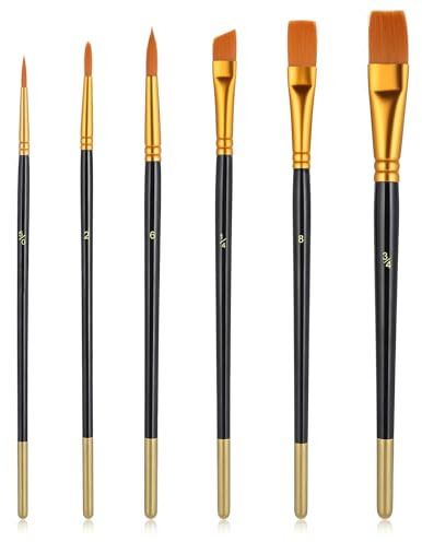HJZHII 6 PCS Food Paint Brushes, Cake Painting Brushes Set | Cooking Paint Brush Multifunction Cake Decorating Brush for Cookie Cake Pastry Baking