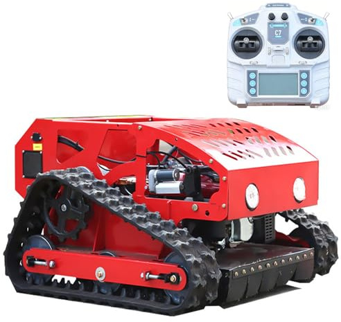 LTdlhFk Podadora sobre Orugas con Control Remoto – Motor 9hp 224cc 4 Tiempos, Ancho De Corte 21.6 (55 Cm), Pendiente 60°, Luces LED, para Todo Terreno, Huertos Y Uso Comercial