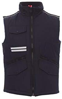 PAYPER Mig 2.0 Gilet Unisex da Uomo Donna 100% Poliestere Interno Imbottito cursore in Metallo con Patta Chiusura Zip Porta Smartphone Badge Bande Reflex