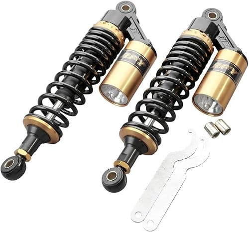 Hegeiisy 320mm 7mm Feder Motorrad Stoßdämpfer Hinterrad Fahrwerk Universal | Universell für ATV, Quad, Roller, Dirt Bike. Tragkraft 450lb pro Paar, passend für CBR600 CBR400 CB500 YZF XC EXC XCF