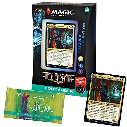 Magic: The Gathering Streets of New Capenna Commander Deck – Obscura Operation + Collector Booster Sample Pack