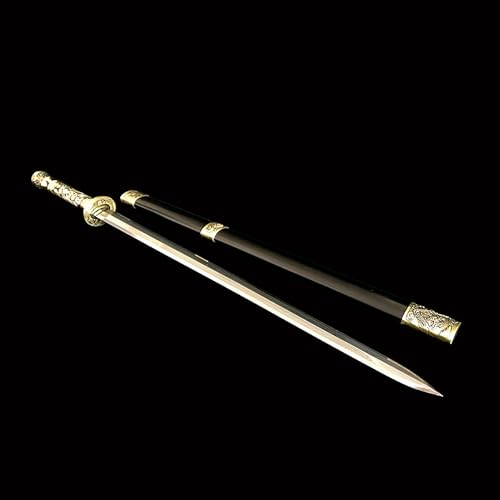 100cm Handarbeit Japanisches Katana,Metallschwert mit Scheide,Musterstahl Echtes Samurai-Schwert,Handgefertigtes Bokken für Cosplay,Display,Dekor,Sammeln,Iaido,Kendo