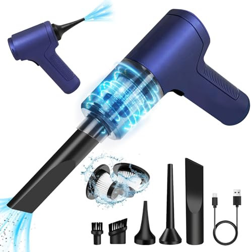 Aspirapolvere per auto Potente aspirapolvere portatile a batteria ricaricabile 2 in 1 Aspirapolvere portatile e soffiatore d'aria Mini aspirapolvere per auto, casa e peli di animali domestici
