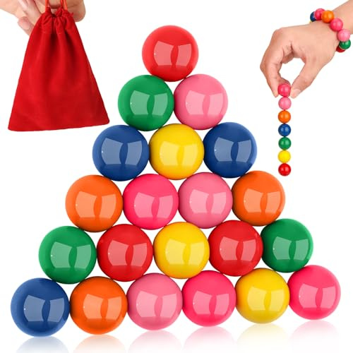YISHIDANY 21Pcs Colorful Magnet Stone Ball Fidget Toy, DIY Hematite Stones Toys for Adults, Science Kit for Anxiety Relief, Magnetic Rattle Snake Birthday Easter Gift Egg Filler Stuffer Party Favors