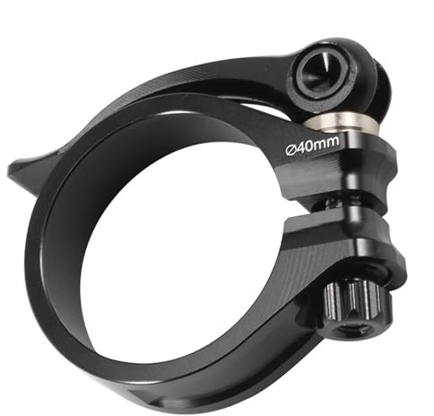 AYXAMO Sattelklemme,Fahrrad Sattelklemme 40 mm Fahrrad-Sattelstützenklemme, Sattelrohr, Schnellspanner, zusammenklappbare Fahrrad-Sattelklemmen
