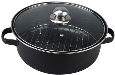 Toddmomy Plat De Rôtissage Multifonctionnel Avec Couvercle Ustensile De Cuisine Pour Viandes Et Légumes Casserole De Rôtissage Pour Usage Quotidien à Domicile Et Camping