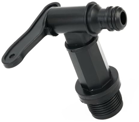 For camper for furgoni Rubinetto di scarico in plastica nera di gestione delle acque reflue fresche
