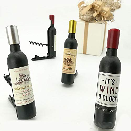 Ingrosso e Risparmio Apribottiglie con cavatappi e Magnete a Forma di Bottiglia di Vino, bomboniere, segnaposto, Matrimonio Originali, utili (Tappo Argento-con Confezione Verde)