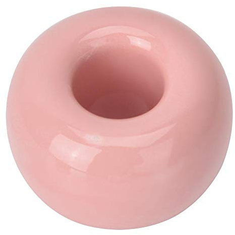 Zahnbürstenhalter Keramik Donut Form Candy Farbe - Paar fürs Badezimmer, Rosa, Praktisch & Schmuck | Zahnbürstenhalter aus Keramik, 4,5 x 3 cm, eleganter Organizer für Bad und Waschbecken, minimalistische Heimdekoration