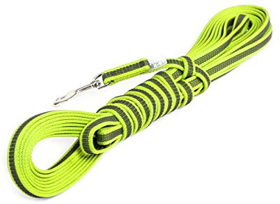 IDC Color & Gray gumierte Leine, 14 mm x 10 m mit Schlaufe, Neon-Grau