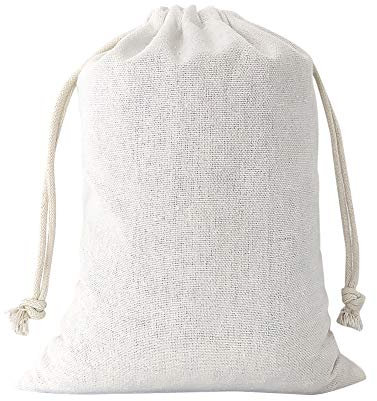 SumDirect 20 Stück Baumwolltasche Stoffbeutel mit Kordelzug, Baumwolle Säckchen Baumwollbeutel 15X20cm