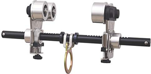 Kratos Safety Beweglicher Anschlagpunkt mit Rollen für Stahlträger, Verankerung, Trägerklemme verstellbar von 8 bis 25 cm, PSA, EN795