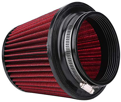Universellt luftfilter för bil högt flöde inlopp luftintag rund kon luftfilter rengörare klämma på motor luftfilter (100 mm)