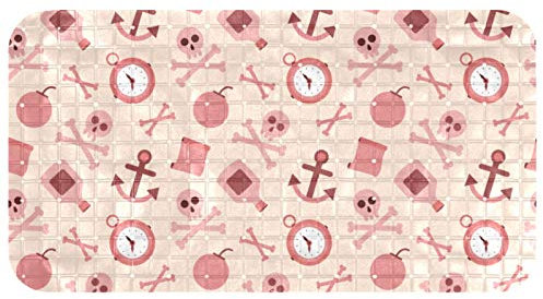 Bennigiry Badewanneneinlage Quick Dry für Badewanne (37,3 x 68,3 cm) Pink Pirate Elements