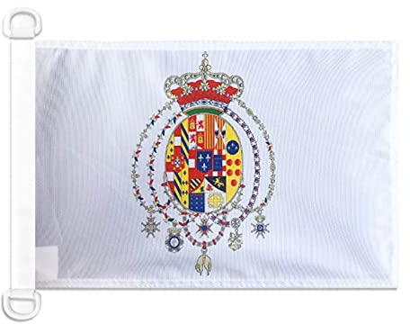 AZ FLAG - Bootsflagge Königreich beider Sizilien 1816-45x30 cm - Aussenverwendung - italienische Bootsfahne aus Gestricktem Polyester mit Plastikringen