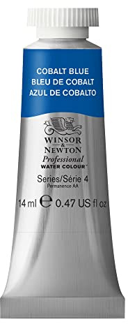Winsor & Newton 8840515 Professional Aquarellfarbe, lebendige Wasserfarben in Künstlerqualität, hohe Farbbrillanz & Leuchtkraft, lichtecht, Archivqualität, 14ml Tube - Kobaltblau