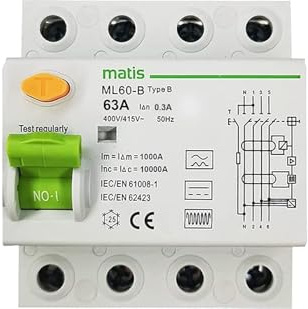 FI-Schutzschalter 63A - 300mA / 4-Pol/Typ B
