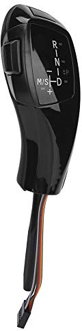 AMONIDA Schalthebel Hebel, Automatischer Schaltknauf, Passend für E46 E60 E61 Refit für Auto-Elektro-LHD-Automatik-LED Im F30-Stil (glänzend schwarz) (Glänzend schwarz)