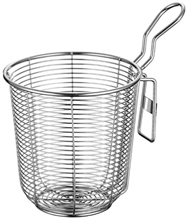 DOITOOL Stainless Steel Noodle Strainer Basket Hot Pot Colander and Mesh Strainer for Pasta Dumplings Soup and Noodles Heat-Resistant Kitchen Supply 3.86 X 3.86 X 3.74In