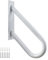 Pasamanos de escalera montaje en pared, barandillas para 1-2 pasos, pasamanos en forma de U (46 cm, tubo de 3.2 cm, blanco)