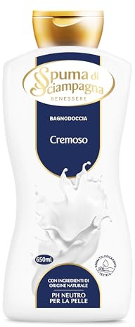 Spuma di Sciampagna - Bagnodoccia Cremoso, Ph Neutro, Fragranza Neutro e Delicato, con Ingredienti di Origine Naturale, Dermatologicamente Testato - 650 ml