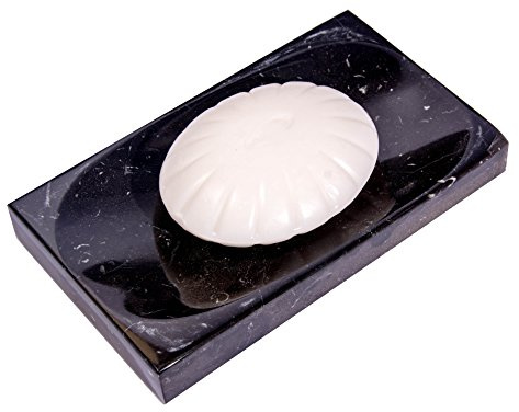 Seifenschale aus schwarzem Marmor – polierter und glänzender Marmor-Schalenhalter – wunderschön gearbeitetes Badezimmer-Accessoire – von CraftsOfEgypt