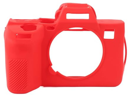Silikon-Kamera-Schutzhülle, Kratzfeste weiche Hülle mit Öffnung an der Unterseite, kompakte Schutzhülle für A7R5 (gelb) (rot)