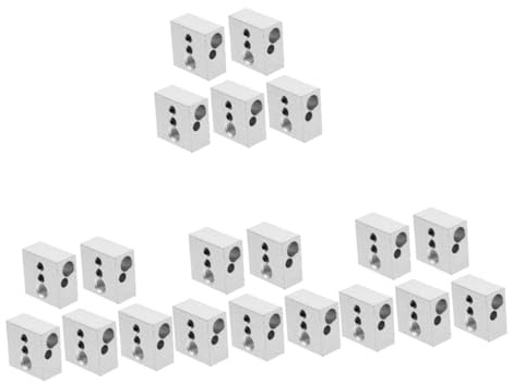 iplusmile 4sets Printer Extruder Heater Block 3d Printing Heating Block Compatible 3d Printers High Thermal Conductivity 5pcs*4