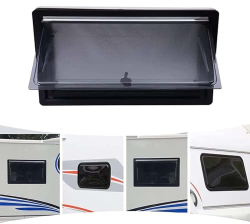 ZYJIX Motorhome Window Caravan Roof Vent RV External Push Window Caravan Window With Integrated Roller Blind And Fly Screen For Caravans(Size:900x450mm)