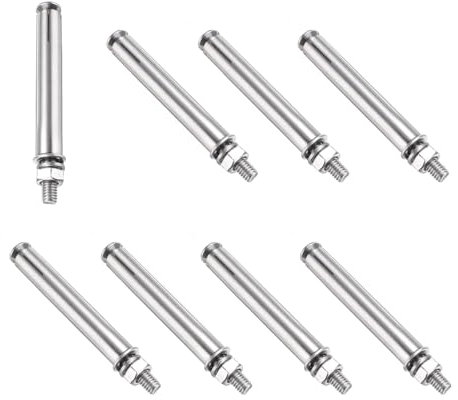 PATIKIL M6 x 80mm Bulloni Espansione, 8pz Bulloni Espansione in Acciaio Inossidabile 304 per Ancoraggio a Manica per Muro Cemento Mattoni Cartongesso Condizionatore d'Aria, Argento