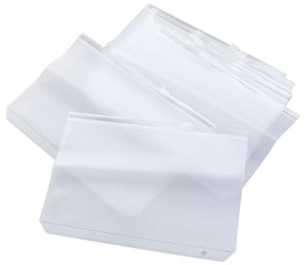 DIYEAH 10stücke Papier Aufbewahrungstaschen Mit Reißverschluss Transparent Seitentasche Für Loseblattbücher