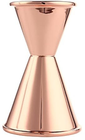 CHFYIJYHM Jigger de Barre de Cocktail Double Jigger Lourd 30 ml/60 ML, for Une Distribution Efficace de Cocktails, Aspect Brillant, Nettoyage Facile(CopperPlated 30 60ml)