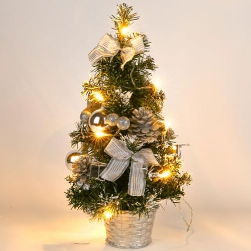 40 cm Großer Weihnachtsbaum Mit Lichtern | Beleuchteter Weihnachtsbaum | Künstlicher Tisch-Weihnachtsbaum | Kleine Beleuchtete Bäume Für Weihnachtsdekorationen | Batteriebetrieben