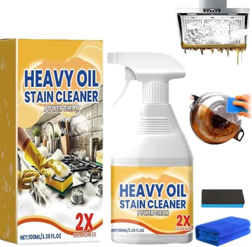 Liapu Kitchen Heavy Oil Cleaner, 2025 nuovo detergente multiuso per la pulizia di olio pesante, potente spray per macchie di olio da cucina, detergente schiumogeno per olio nemico, detergente per