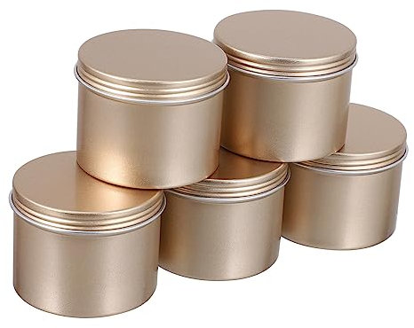 NUOBESTY 10pcs Candle Making Jar Metal Christmas Tins Air Tight Jar for Craft Supplies