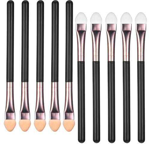 Giantree 10 Pcs Makeup Brushes Set, Sponge Eyeshadow Brush Kits, Eye Applicator, Double Sided Reusable Eyemakeup Tool Multifunctional Make Up Accessories Fit Lip Beauty, Eye Shadow, Makeup Lover