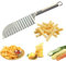 WeddHuis Cuchillo Ondulado de Acero Inoxidable, 1 Pieza, Cortador Profesional para Papas Fritas, Verduras, Ensaladas y Frutas, Ideal como Corta Patatas y Gadgets Cocina (Extendido y Engrosado)